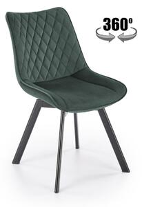Sedia K520 verde velluto