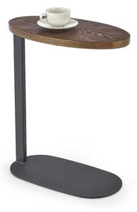Tavolino da caffè Delphi in noce/nero - H58 cm
