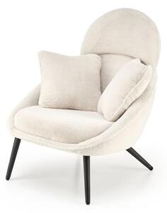 Poltrona imbottita Merry in crema - H95 cm