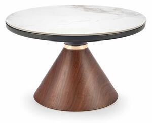 Tavolino da caffè Genesis effetto marmo bianco - H43 cm