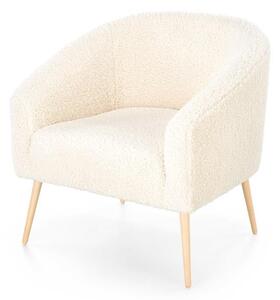 Poltrona Grifon in peluche Grifon 2 crema/natur - H78 cm