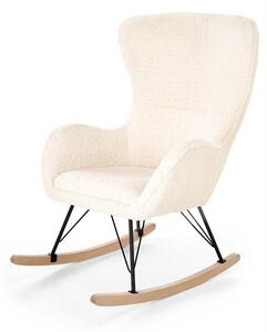 Poltrona a dondolo Liberto 2 crema/nero-naturale - H106 cm