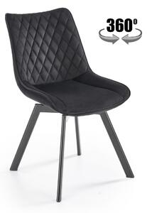 Sedia K520 velluto nero