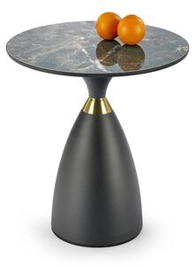 Tavolino da caffè Morena effetto marmo/oro