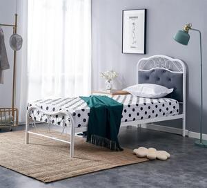 Letto Fabrizia in metallo bianco - 90x200 cm