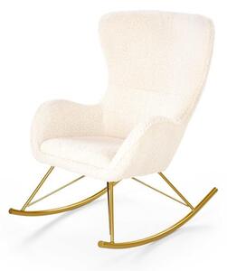 Poltrona a dondolo Liberto crema/oro - H106 cm