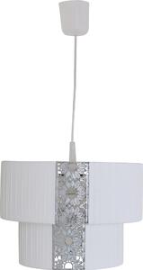 Lampada a sospensione in tessuto Näve; colore: bianco, 7048823