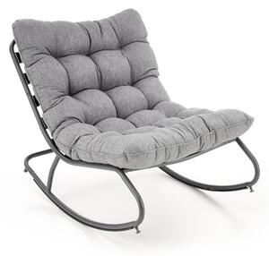 Poltrona a dondolo Gatto in grigio - H70 cm