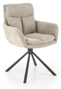 Sedia girevole K495 in tessuto beige
