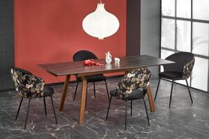 Tavolo allungabile Lozano effetto marmo nero L140-200 cm