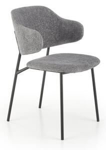 Sedia imbottita K497 grigio cenere