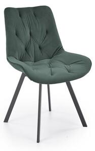 Sedia in velluto K519 verde velluto