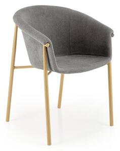 Sedia imbottita k489 grigio/oro