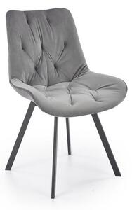 K519 sedia in velluto grigio velluto