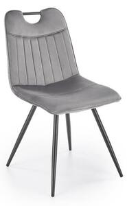 Sedia K521 grigio velluto