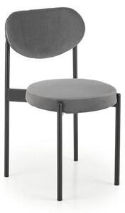 Sedia K509 grigio velluto