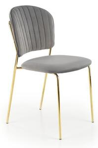 Sedia K499 grigio velluto