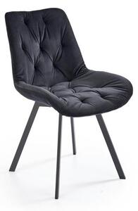 K519 sedia in velluto nero vellutato