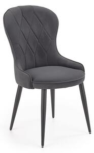 Sedia K366 grigio velluto