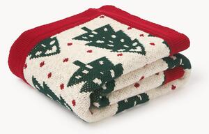 Coperta in cotone con motivo natalizio Noeleen