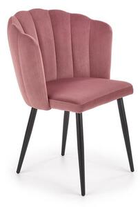 Sedia K386 in velluto rosa – 60x58x84 cm