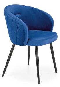 Sedia K430 velluto blu navy