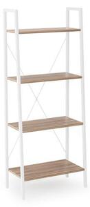 Scaffale Narvik REG2 in bianco - 60 x L32 x H148 cm