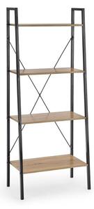Scaffale Narvik REG2 in nero - L60 x L32 x H148 cm