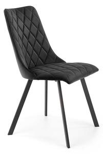Sedia K450 in velluto nero