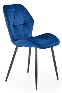 Sedia K453 velluto blu navy