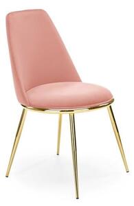 Sedia imbottita K460 - Rosa/Oro
