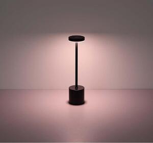 Lampada da tavolo a LED, metallo, nero, dimmer touch, batteria ricaricabile, H 34,3 cm