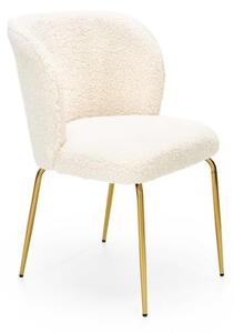 Sedia imbottita K474 crema/oro