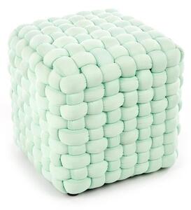 Sgabello imbottito Rubik menta - H35 cm