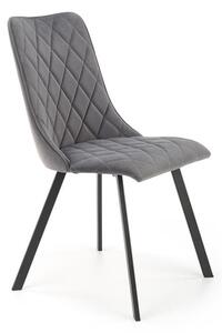 Sedia K450 grigio velluto