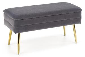 Panca da interno Velva in grigio/oro - H37 cm