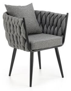 Poltrona imbottita Avatar grigio - H77 cm