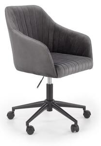 Sedia da ufficio Fresco in velluto grigio - H91 cm