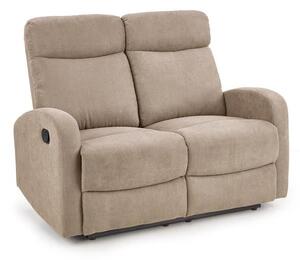 Divano reclinabile Oslo 2S in tessuto beige - H100 cm