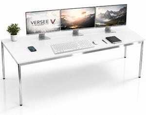 Scrivania / tavolo da conferenza VERSEE VST1 200x80 cm bianco - regolabile in altezza, stabile