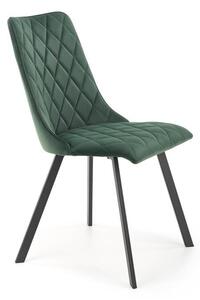 Sedia K450 verde velluto