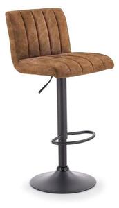 Sgabello da bar H-89 in velluto marrone - H108 cm