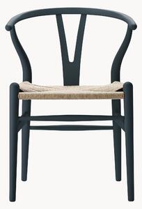 Sedia in legno con seduta intrecciata Wishbone CH24