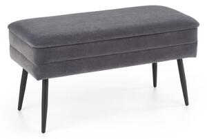 Panca da interno Velva in grigio/nero - H37 cm