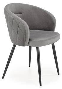 Sedia K430 grigio velluto