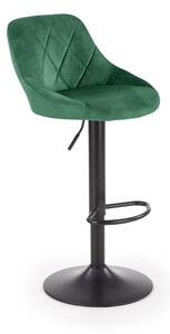 Sgabello da bar H-101 in velluto verde