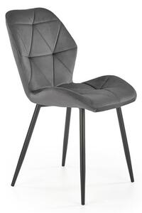 Sedia K453 grigio velluto