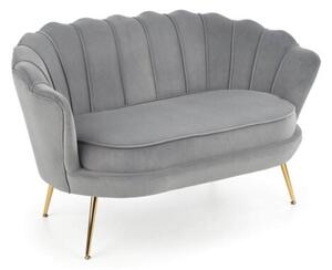 Divano fisso Amorinito XL in velluto grigio