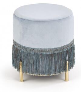 Sgabello imbottito in velluto Cosby blu chiaro