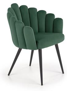Sedia K410 verde velluto - H85